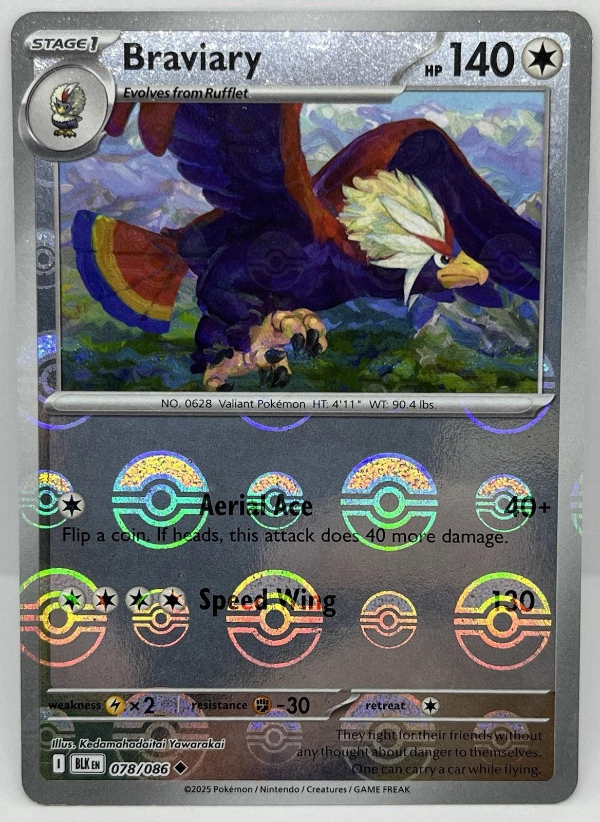Black Bolt Braviary [Poke-Ball] Pokémon card